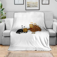 Funny Thanksgiving Throw Blanket Turkey Fake Cat Meow - Wonder Print Shop