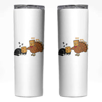 Funny Thanksgiving Skinny Tumbler Turkey Fake Cat Meow - Wonder Print Shop