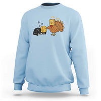 Funny Thanksgiving Sweatshirt Turkey Fake Cat Meow - Wonder Print Shop