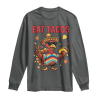 Funny Turkey Thanksgiving Long Sleeve Shirt Eat Tacos - Wonder Print Shop