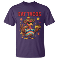Funny Turkey Thanksgiving T Shirt Eat Tacos - Wonder Print Shop