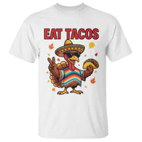 Funny Turkey Thanksgiving T Shirt Eat Tacos - Wonder Print Shop