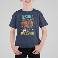 Funny Thanksgiving Turkey T Shirt For Kid Bruh We Back To School - Wonder Print Shop