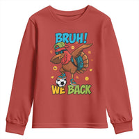 Funny Thanksgiving Turkey Youth Sweatshirt Bruh We Back To School - Wonder Print Shop