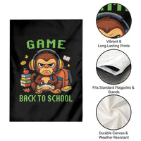 Funny Video Game Garden Flag Cute Monkey Back To School - Wonder Print Shop