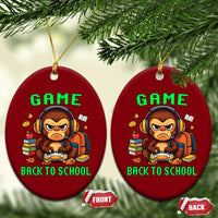 Funny Video Game Ceramic Ornament Cute Monkey Back To School - Wonder Print Shop