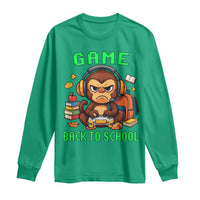 Funny Video Game Long Sleeve Shirt Cute Monkey Back To School - Wonder Print Shop