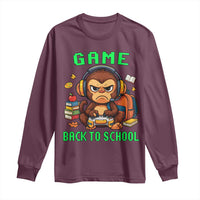 Funny Video Game Long Sleeve Shirt Cute Monkey Back To School - Wonder Print Shop
