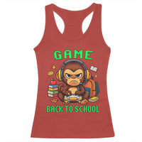 Funny Video Game Racerback Tank Top Cute Monkey Back To School - Wonder Print Shop