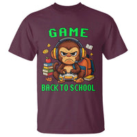 Funny Video Game T Shirt Cute Monkey Back To School - Wonder Print Shop