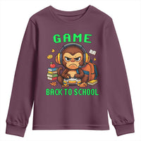 Funny Video Game Youth Sweatshirt Cute Monkey Back To School - Wonder Print Shop