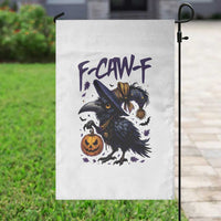 F Caw F Black Crow Halloween Meme Garden Flag - Wonder Print Shop