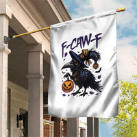 F Caw F Black Crow Halloween Meme Garden Flag - Wonder Print Shop