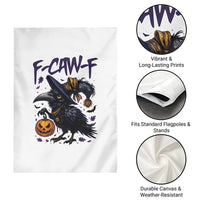 F Caw F Black Crow Halloween Meme Garden Flag - Wonder Print Shop