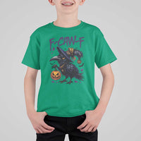 F Caw F Black Crow Halloween Meme T Shirt For Kid - Wonder Print Shop