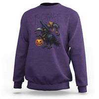 F Caw F Black Crow Halloween Meme Sweatshirt - Wonder Print Shop