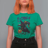 F Caw F Black Crow Halloween Meme T Shirt For Women - Wonder Print Shop