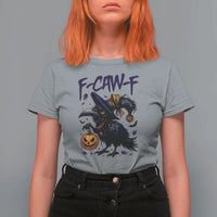F Caw F Black Crow Halloween Meme T Shirt For Women - Wonder Print Shop
