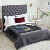 Starry Night Raven Moon Van Gogh Throw Blanket - Wonder Print Shop