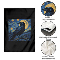Starry Night Raven Moon Van Gogh Garden Flag - Wonder Print Shop