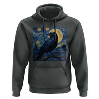Starry Night Raven Moon Van Gogh Hoodie - Wonder Print Shop