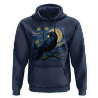 Starry Night Raven Moon Van Gogh Hoodie - Wonder Print Shop