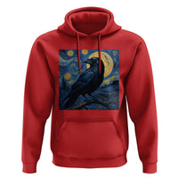 Starry Night Raven Moon Van Gogh Hoodie - Wonder Print Shop