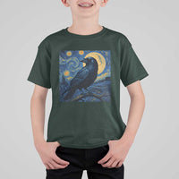 Starry Night Raven Moon Van Gogh T Shirt For Kid - Wonder Print Shop