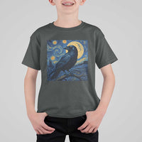 Starry Night Raven Moon Van Gogh T Shirt For Kid - Wonder Print Shop
