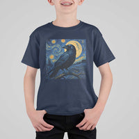 Starry Night Raven Moon Van Gogh T Shirt For Kid - Wonder Print Shop