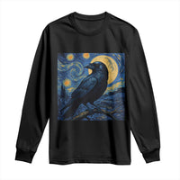 Starry Night Raven Moon Van Gogh Long Sleeve Shirt - Wonder Print Shop