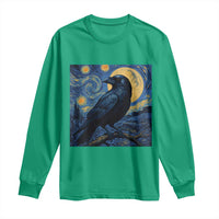 Starry Night Raven Moon Van Gogh Long Sleeve Shirt - Wonder Print Shop