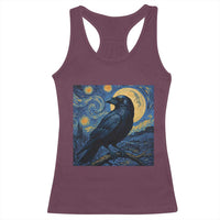 Starry Night Raven Moon Van Gogh Racerback Tank Top - Wonder Print Shop