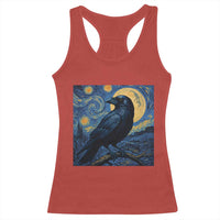 Starry Night Raven Moon Van Gogh Racerback Tank Top - Wonder Print Shop