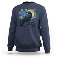 Starry Night Raven Moon Van Gogh Sweatshirt - Wonder Print Shop
