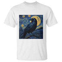 Starry Night Raven Moon Van Gogh T Shirt - Wonder Print Shop
