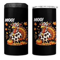 Funny Thanksgiving 4 in 1 Can Cooler Tumbler Turkey Moo - Wonder Print Shop