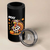 Funny Thanksgiving 4 in 1 Can Cooler Tumbler Turkey Moo - Wonder Print Shop