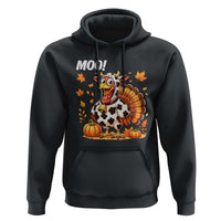 Funny Thanksgiving Hoodie Turkey Moo - Wonder Print Shop