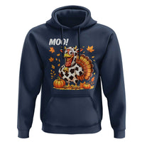 Funny Thanksgiving Hoodie Turkey Moo - Wonder Print Shop