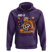 Funny Thanksgiving Hoodie Turkey Moo - Wonder Print Shop