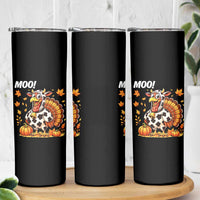 Funny Thanksgiving Skinny Tumbler Turkey Moo - Wonder Print Shop