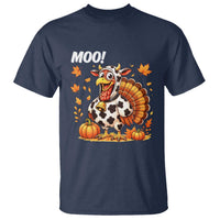 Funny Thanksgiving T Shirt Turkey Moo - Wonder Print Shop