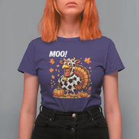 Funny Thanksgiving T Shirt For Women Turkey Moo - Wonder Print Shop