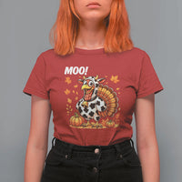 Funny Thanksgiving T Shirt For Women Turkey Moo - Wonder Print Shop