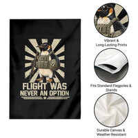 Flight was Never an Option Tactical Penguin Garden Flag Funny Bird Meme