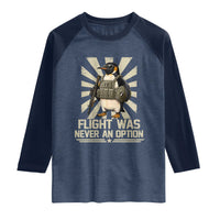 Flight was Never an Option Tactical Penguin Raglan Shirt Funny Bird Meme