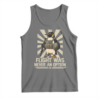 Flight was Never an Option Tactical Penguin Tank Top Funny Bird Meme