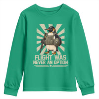 Flight was Never an Option Tactical Penguin Youth Sweatshirt Funny Bird Meme