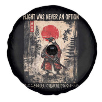 Flight was Never an Option Samurai Penguin Japanese Spare Tire Cover Vintage Graphic Ukiyo-e Art Funny